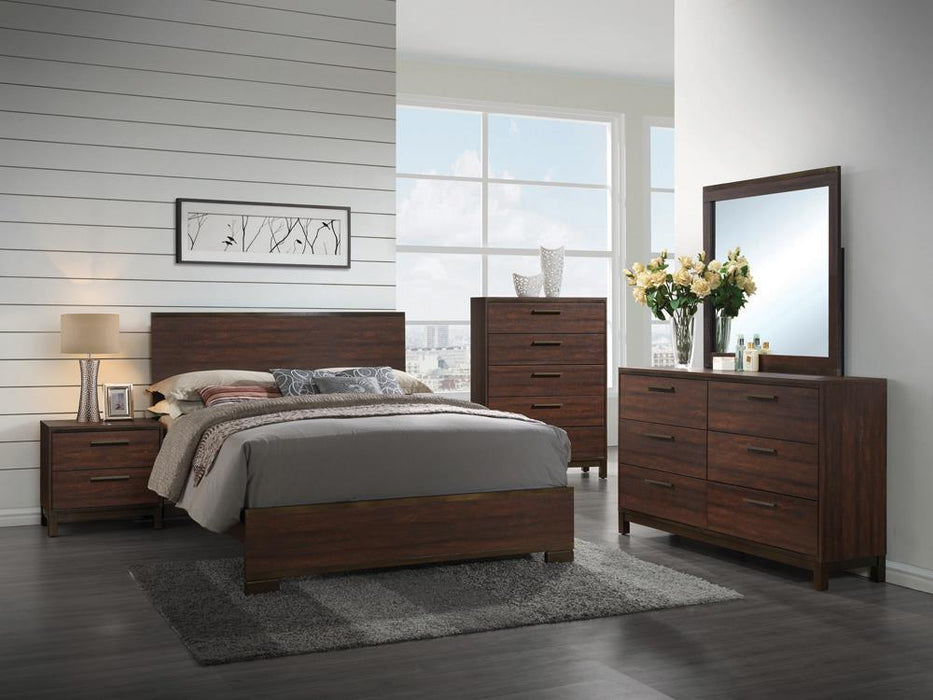 Edmonton California King Panel Bed Rustic Tobacco - LasVegasFurnitureOnline.com