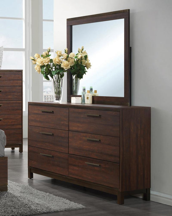 Edmonton Dresser Mirror Rustic Tobacco - LasVegasFurnitureOnline.com