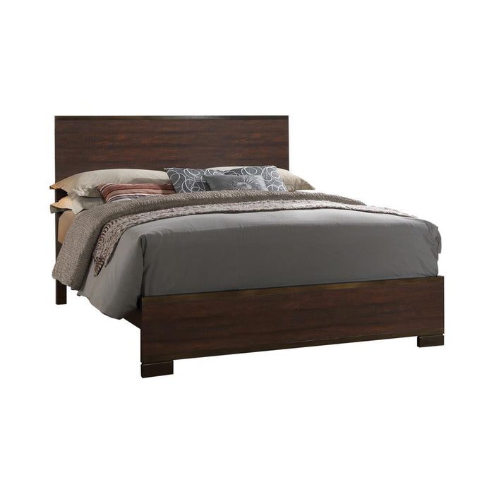 Edmonton California King Panel Bed Rustic Tobacco - LasVegasFurnitureOnline.com