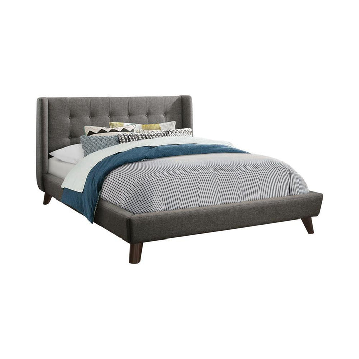 Carrington Button Tufted Full Bed Grey - LasVegasFurnitureOnline.com