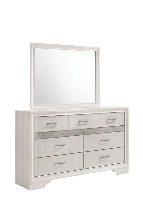 Miranda Rectangular Dresser Mirror White - LasVegasFurnitureOnline.com