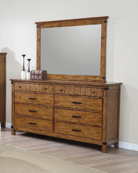 Brenner Rectangular Dresser Mirror Rustic Honey - LasVegasFurnitureOnline.com