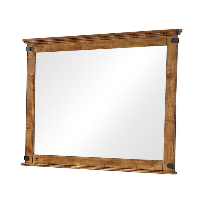 Brenner Rectangular Dresser Mirror Rustic Honey - LasVegasFurnitureOnline.com