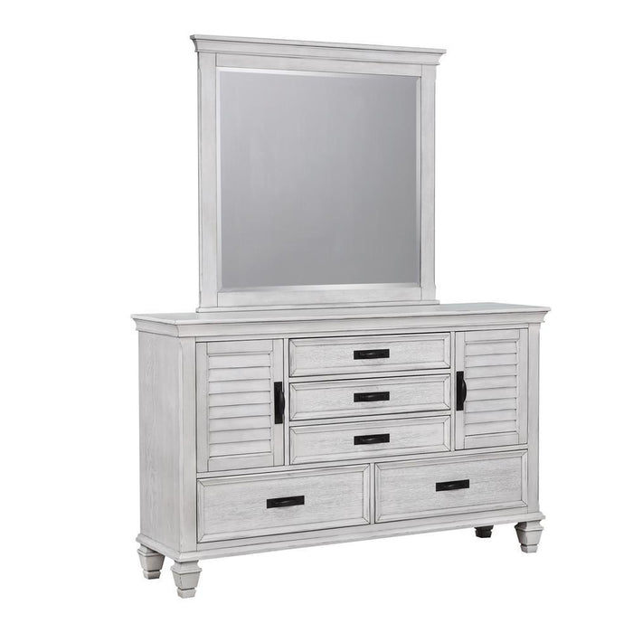 Franco Rectangular Dresser Mirror Antique White - LasVegasFurnitureOnline.com