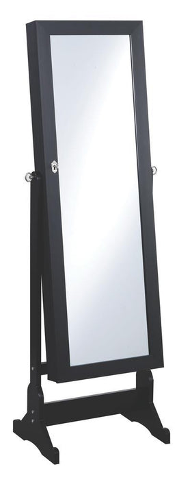 Tutuola Jewelry Cheval Mirror Black - LasVegasFurnitureOnline.com