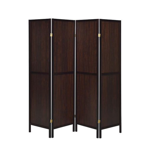 Deepika 4-panel Folding Screen Tobacco and Cappuccino - LasVegasFurnitureOnline.com