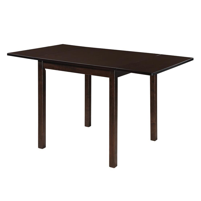 Kelso Rectangular Dining Table with Drop Leaf Cappuccino - LasVegasFurnitureOnline.com