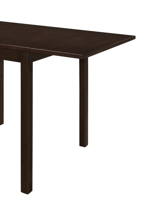 Kelso Rectangular Dining Table with Drop Leaf Cappuccino - LasVegasFurnitureOnline.com