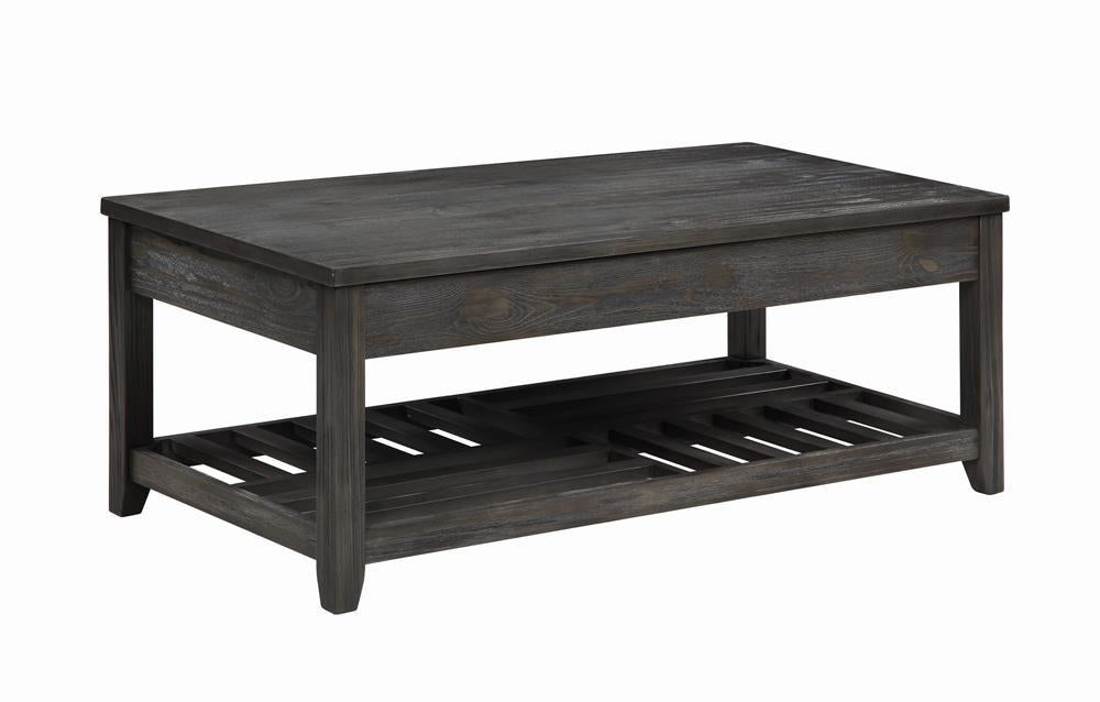 Cliffview Lift Top Coffee Table with Storage Cavities Grey - LasVegasFurnitureOnline.com