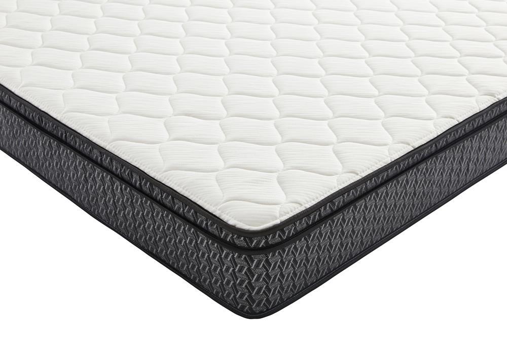 Evie 9.25" Twin Mattress White and Black - LasVegasFurnitureOnline.com