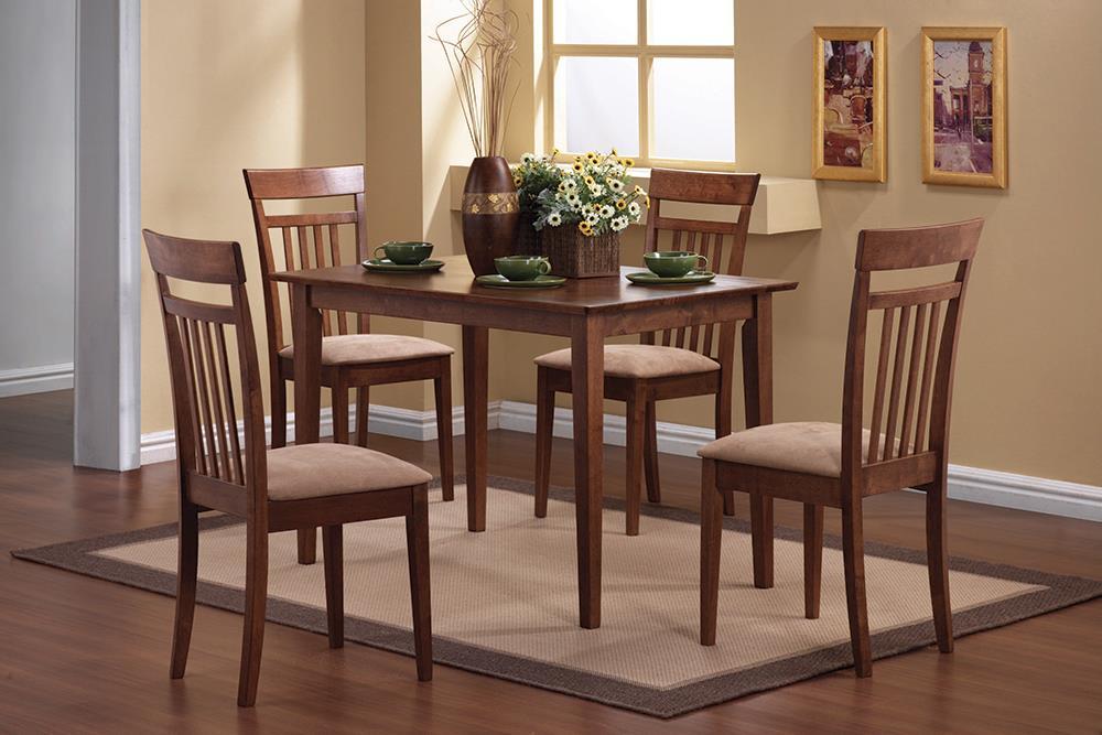 Robles 5-piece Dining Set Chestnut and Tan - LasVegasFurnitureOnline.com