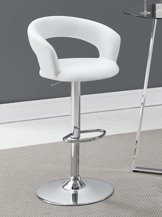 Barraza 29" Adjustable Height Bar Stool Black and Chrome - LasVegasFurnitureOnline.com