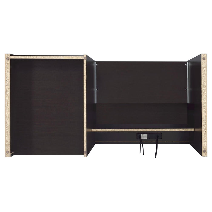 Halston Rectangular Connect-it Office Desk Cappuccino - LasVegasFurnitureOnline.com