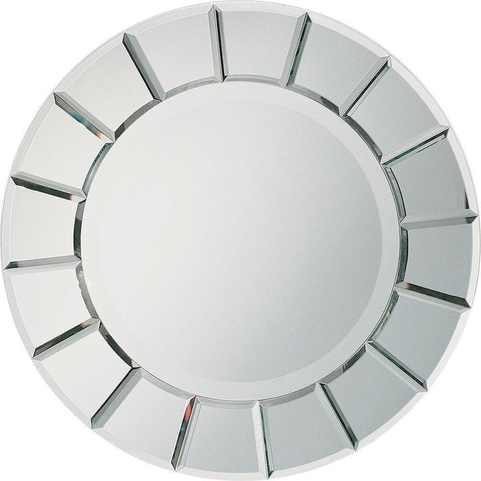 Fez Round Sun-shaped Mirror Silver - LasVegasFurnitureOnline.com