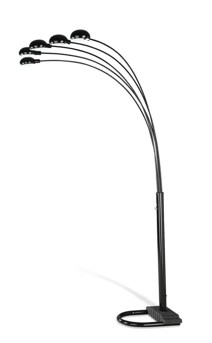 Kayd 5-light Floor Lamp Satin Black - LasVegasFurnitureOnline.com