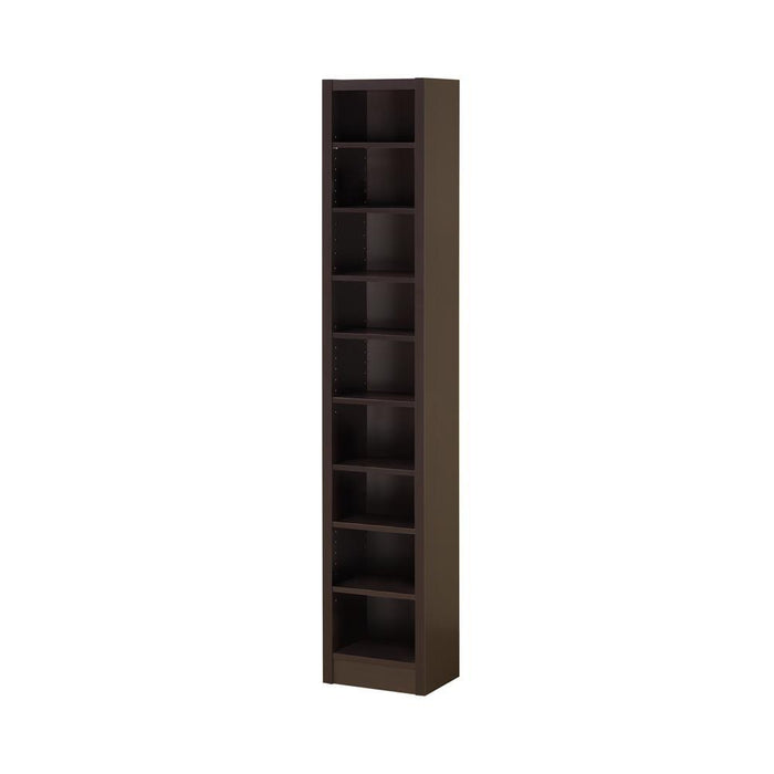 Eliam Rectangular Bookcase with 2 Fixed Shelves Cappuccino - LasVegasFurnitureOnline.com