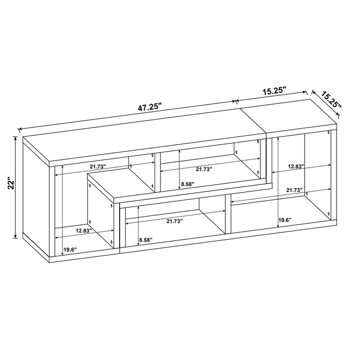 Velma Convertible TV Console and Bookcase Cappuccino - LasVegasFurnitureOnline.com