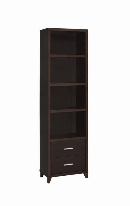 Lewes 2-drawer Media Tower Cappuccino - LasVegasFurnitureOnline.com