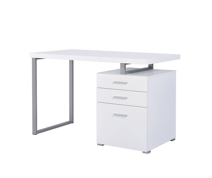 Brennan 3-drawer Office Desk White - LasVegasFurnitureOnline.com