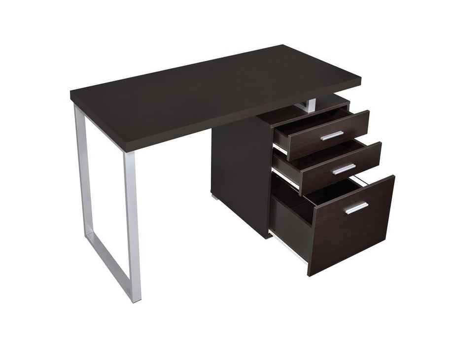 Brennan 3-drawer Office Desk Cappuccino - LasVegasFurnitureOnline.com