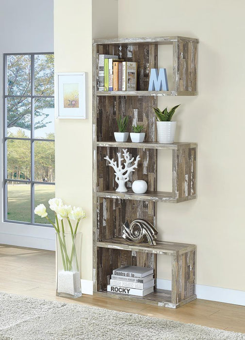 Joey 5-tier Bookcase Salvaged Cabin - LasVegasFurnitureOnline.com