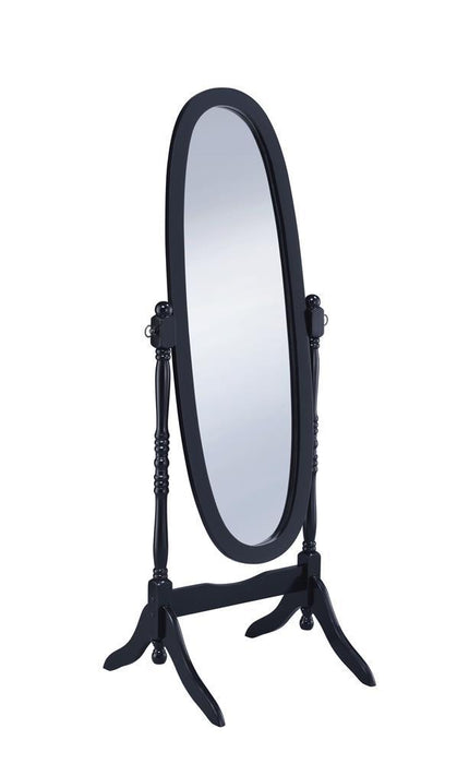 Foyet Oval Cheval Mirror Black - LasVegasFurnitureOnline.com