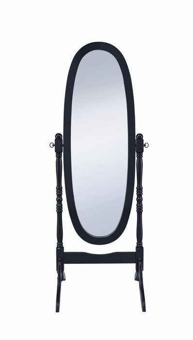 Foyet Oval Cheval Mirror Black - LasVegasFurnitureOnline.com