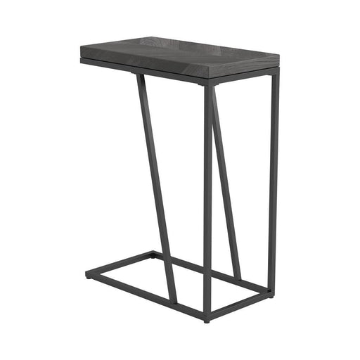 Sergio Chevron Rectangular Accent Table Rustic Grey - LasVegasFurnitureOnline.com