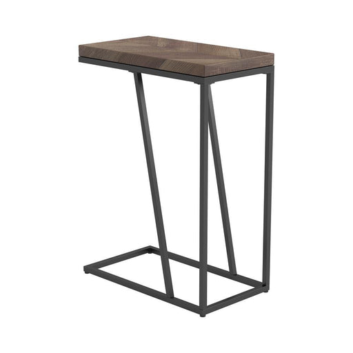 Sergio Chevron Rectangular Accent Table Tobacco - LasVegasFurnitureOnline.com