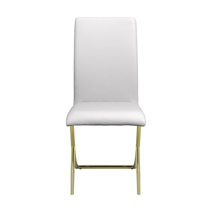 Carmelia Upholstered Side Chairs White (Set of 4) - LasVegasFurnitureOnline.com