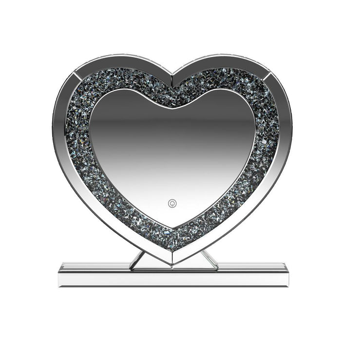 Euston Heart Shape Table Mirror Silver - LasVegasFurnitureOnline.com