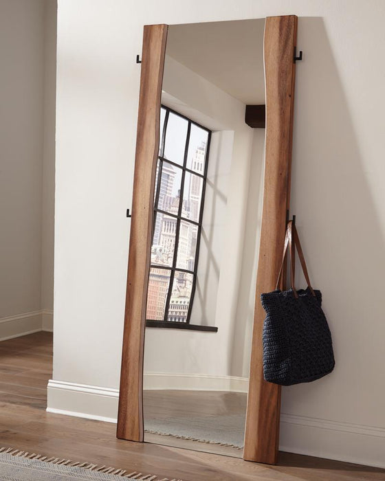 Winslow Standing Mirror Smokey Walnut and Coffee Bean - LasVegasFurnitureOnline.com