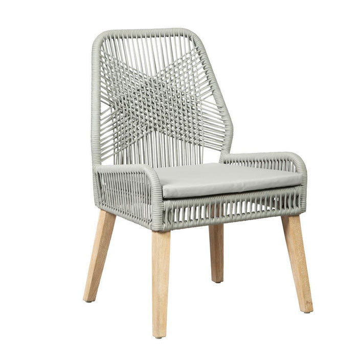 Nakia Woven Back Side Chairs Grey (Set of 2) - LasVegasFurnitureOnline.com