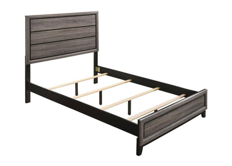 Watson Full Panel Bed Grey Oak - LasVegasFurnitureOnline.com