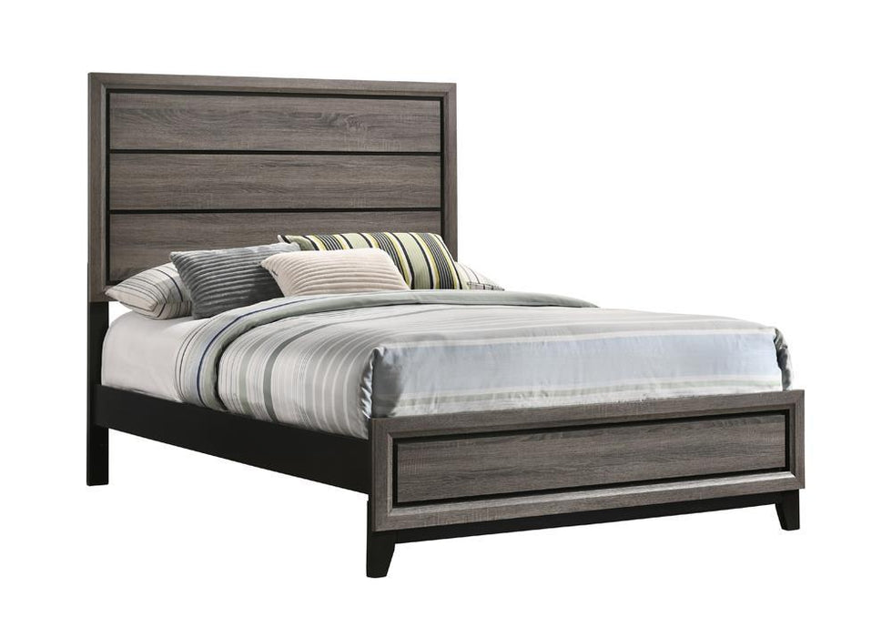 Watson Full Panel Bed Grey Oak - LasVegasFurnitureOnline.com