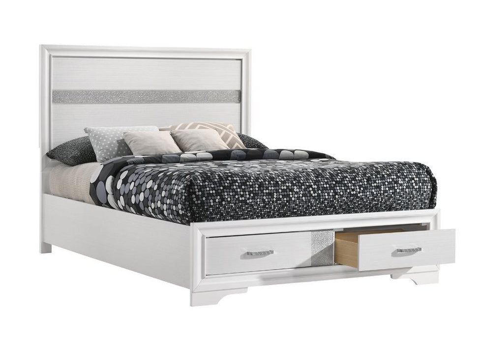 Miranda Full Storage Bed White - LasVegasFurnitureOnline.com