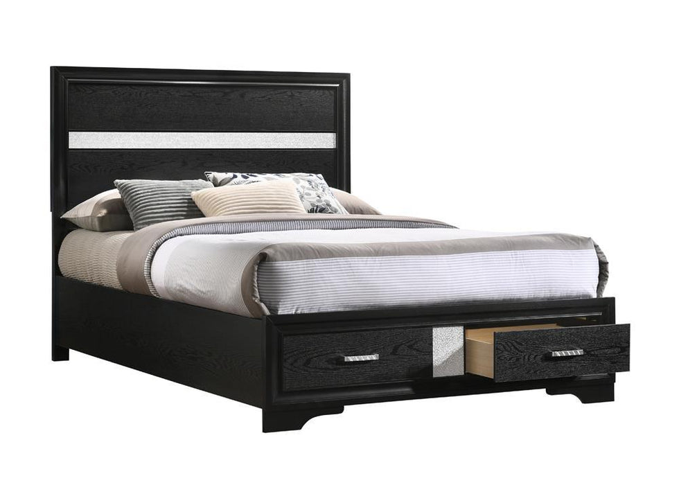 Miranda Full Storage Bed Black - LasVegasFurnitureOnline.com