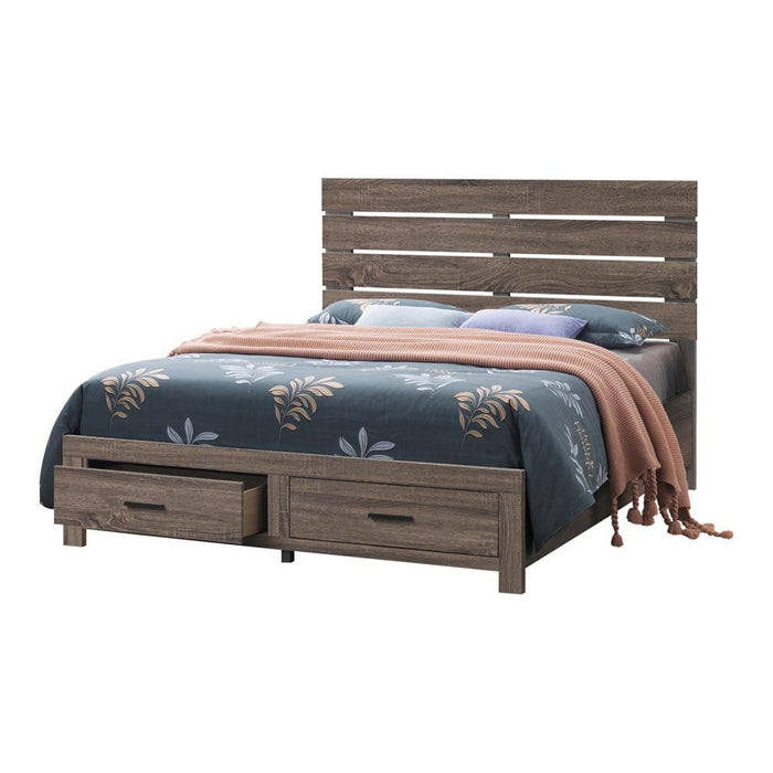 Brantford Queen Storage Bed Barrel Oak - LasVegasFurnitureOnline.com