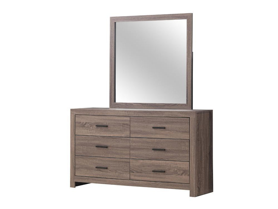 Brantford Rectangle Dresser Mirror Barrel Oak - LasVegasFurnitureOnline.com