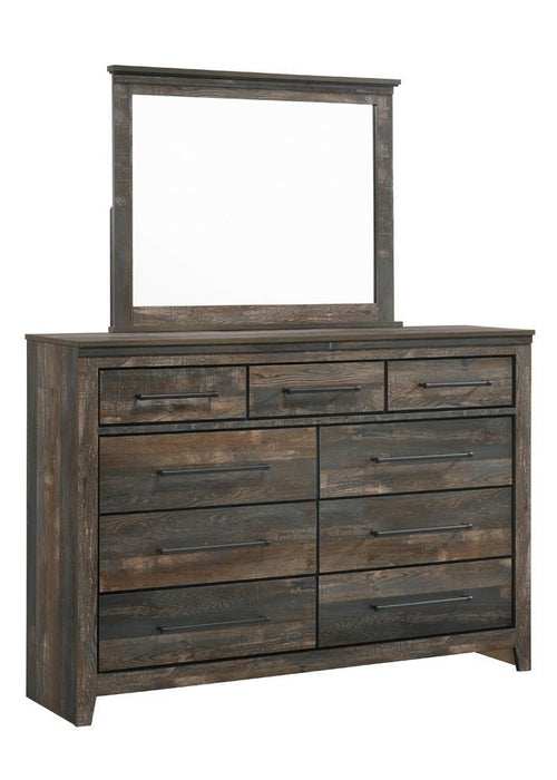 Ridgedale Dresser Mirror Weathered Dark Brown - LasVegasFurnitureOnline.com