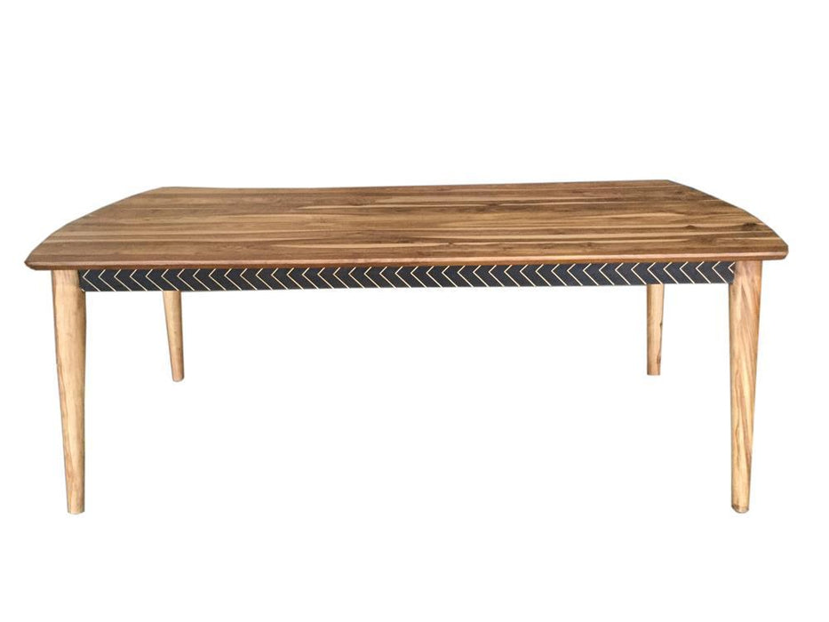 Partridge Wooden Dining Table Natural Sheesham - LasVegasFurnitureOnline.com