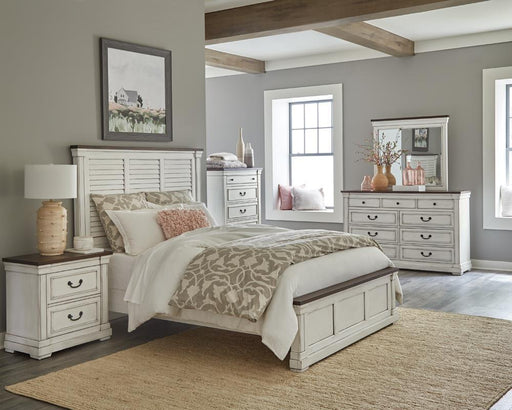 Hillcrest Eastern King Panel Bed White - LasVegasFurnitureOnline.com