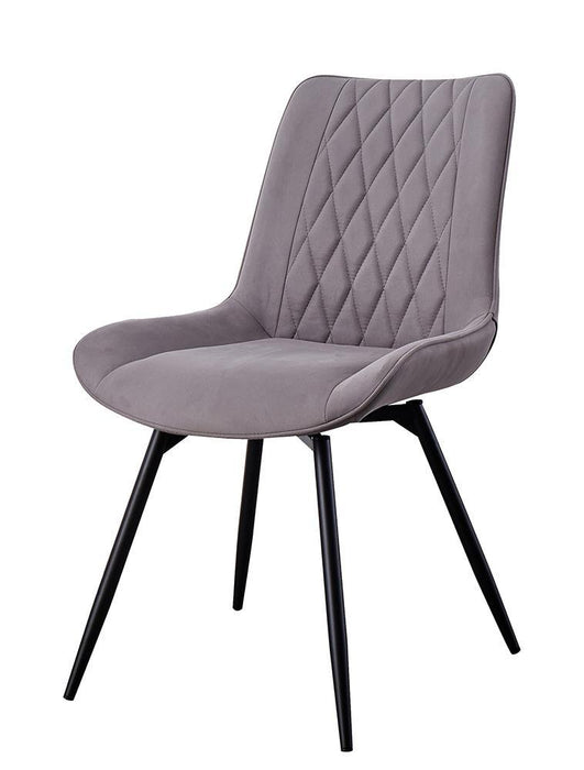 Diggs Upholstered Tufted Swivel Dining Chairs Grey and Gunmetal (Set of 2) - LasVegasFurnitureOnline.com