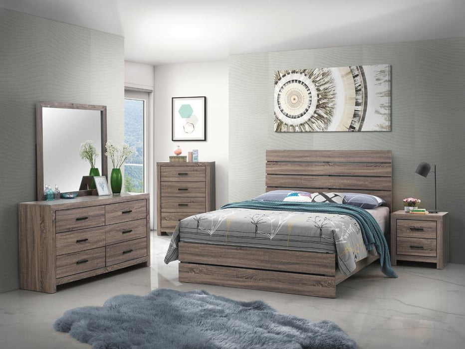 Brantford Queen Storage Bed Barrel Oak - LasVegasFurnitureOnline.com