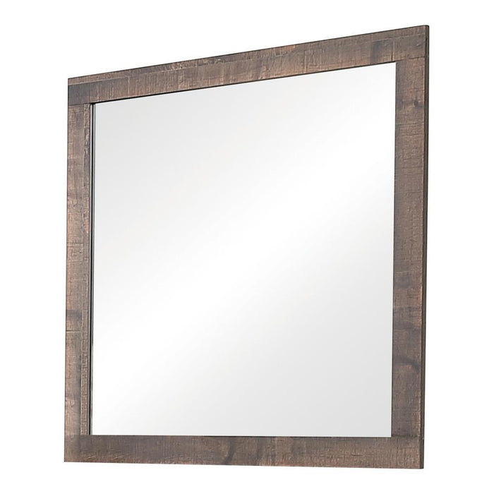 Frederick Square Dresser Mirror Weathered Oak - LasVegasFurnitureOnline.com