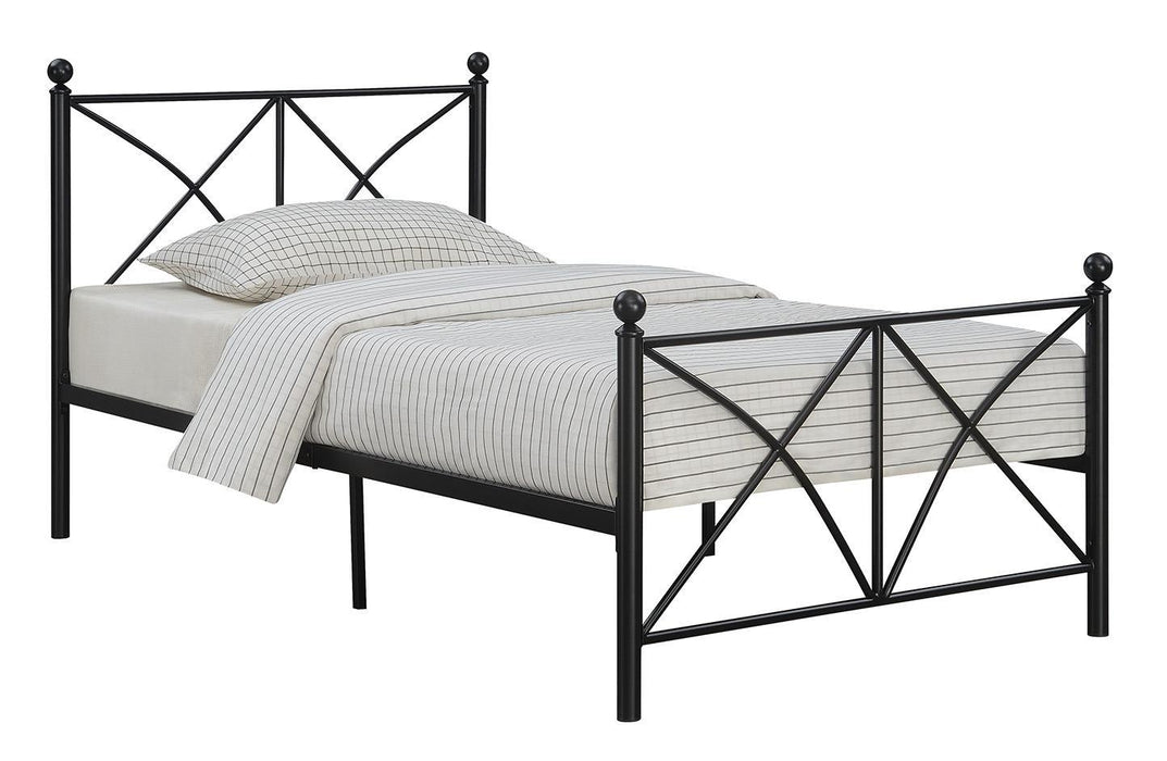 Hart Twin Platform Bed Black - LasVegasFurnitureOnline.com