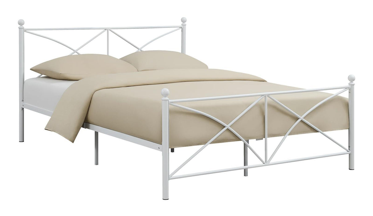 Hart Queen Platform Bed White - LasVegasFurnitureOnline.com