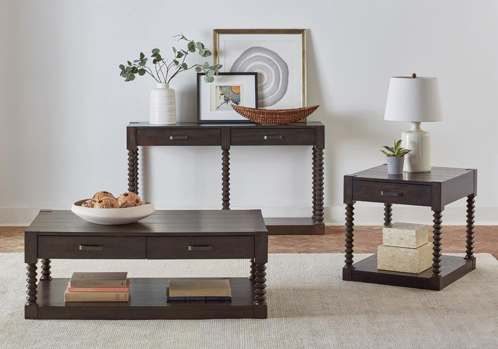 Meredith 2-drawer Coffee Table Coffee Bean - LasVegasFurnitureOnline.com