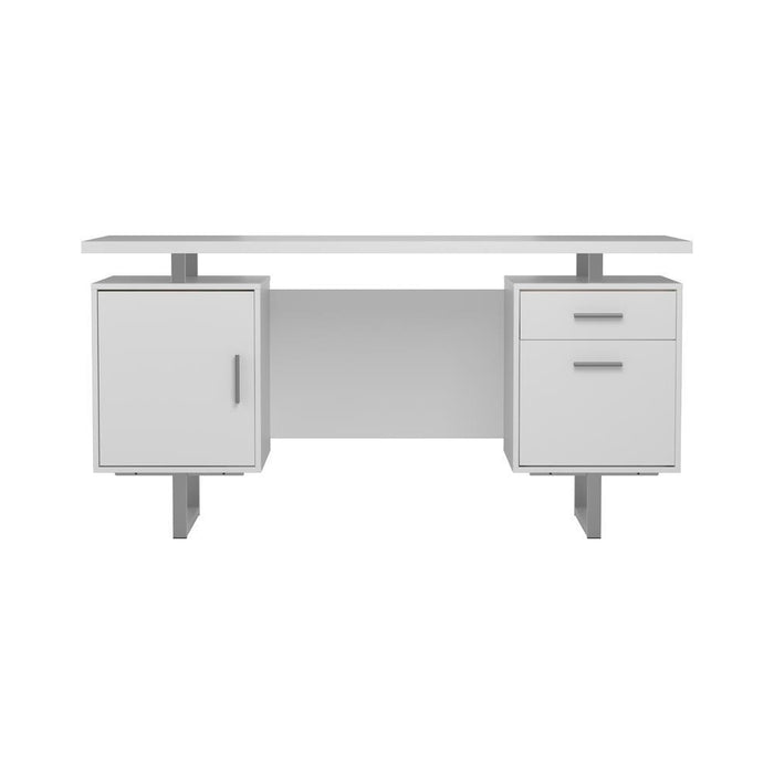 Lawtey Floating Top Office Desk Weathered Grey - LasVegasFurnitureOnline.com