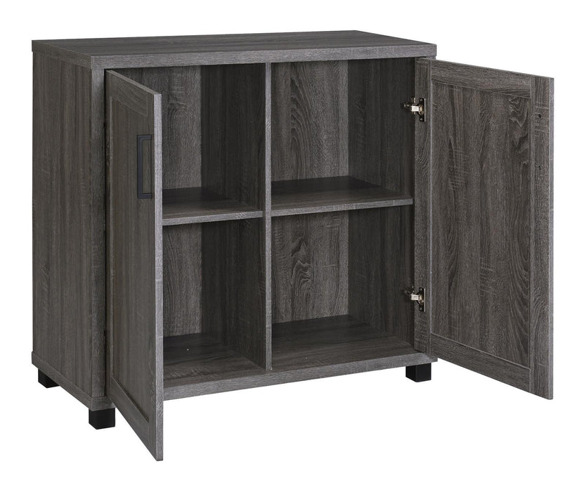 Filch Wooden 2-door Accent Cabinet Weathered Grey - LasVegasFurnitureOnline.com